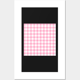 Pink Gingham Posters and Art